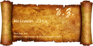Weinman Zita névjegykártya